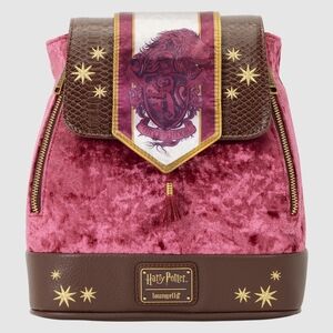 NWT- Loungeflys Harry Potter Velvet Gryffindor House Banner Mini Backpack